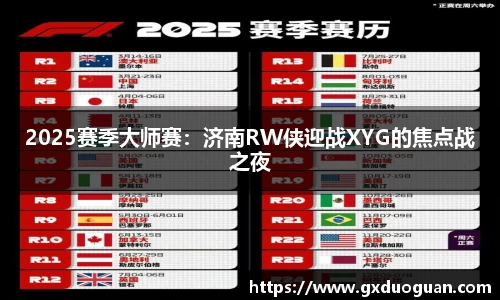 2025赛季大师赛：济南RW侠迎战XYG的焦点战之夜