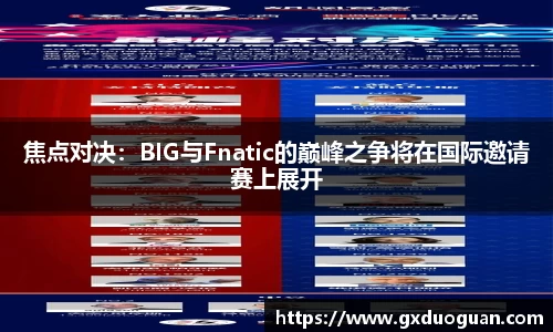 焦点对决：BIG与Fnatic的巅峰之争将在国际邀请赛上展开